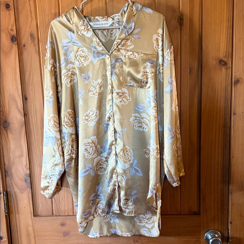 Victoria's Secret Gold Floral sleep shirt